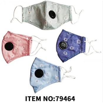 Daisy Flower Five Layer Cloth Mask With Valve Assorted