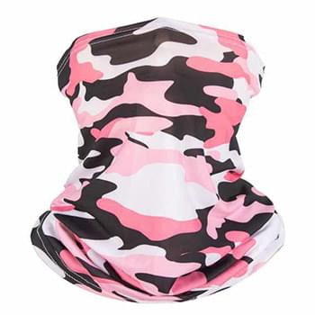 Pink Camo Face Mask Scarf Neck Cover