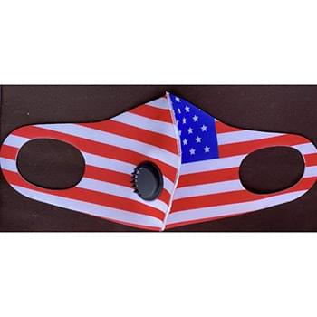 USA Flag Face Mask With Valve
