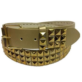 3-Row Gold Studded Belt