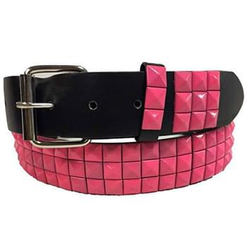 3-Row Pink Studded Belt