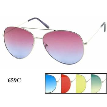 Assorted Ombre Color Aviator Sunglasses