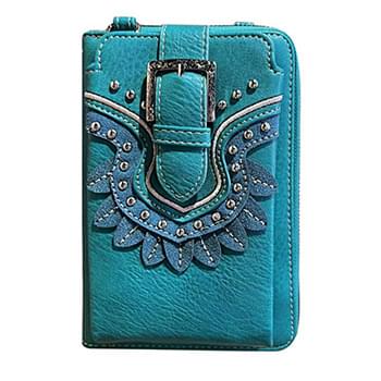 Montana West American Bling Phone Wallet Crossbody - Turquoise