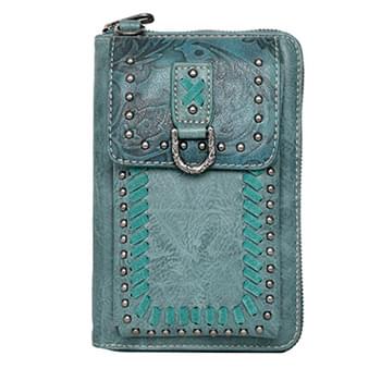 Montana West American Bling Crossbody Wallet Purse - Turquoise