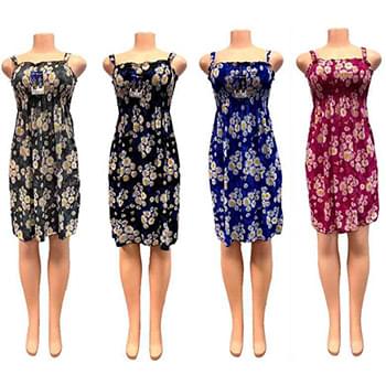 Simple Strap Flower Print Dress Assorted - Daisies