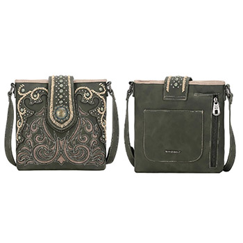 Concho Collection Concealed Carry Crossbody - Dark Green