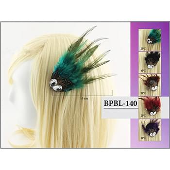 Large Rhinestone Feather Hair Pin Assorted Colors
