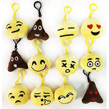 Fluffy Emoji Keychain Assorted Styles