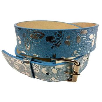Blue PU Leather Fashion Belt