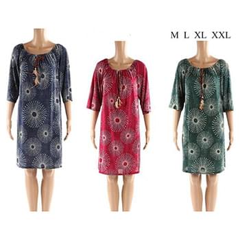 Medium Length Tunic Dress With Front Tie