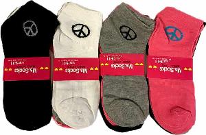 Solid Color Peace Sign Woman socks